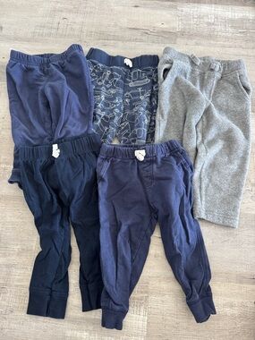 Set of Cozy Jogger Pants - Navy & Gray (5-Pack) 18m bundle